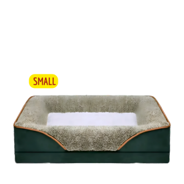 Lavish Pets Bed Plush Mattress Green White (Small)